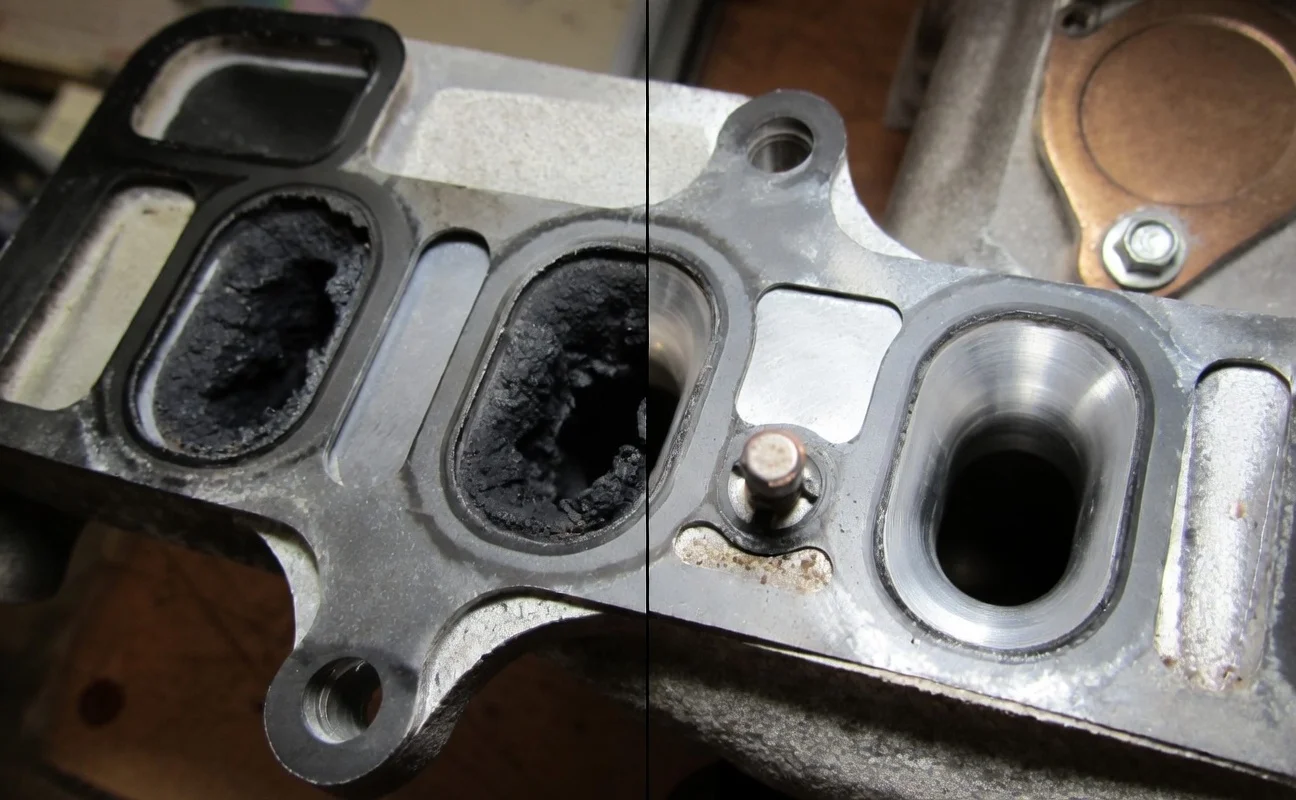 Saubere Ansaugbrücke nach BEDI-Reinigung